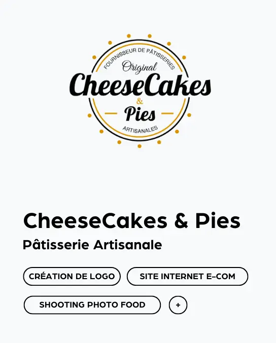 Portfolio 26 Chesecake and Pies Portfolio Prismaze Monaco Agence de Communication Site internet Logo creation referencement seo sea digital charte graphique identité visuelle