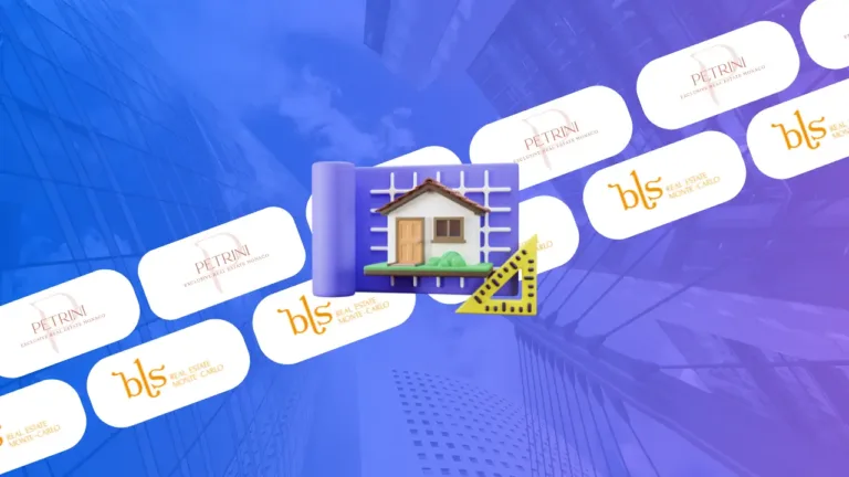 Logo immobilier de luxe Monaco Prismaze Agence de communication