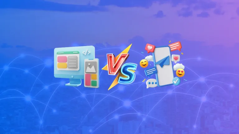 Site internet vs Réseaux Sociaux Prismaze Monaco entreprise comparatif site web